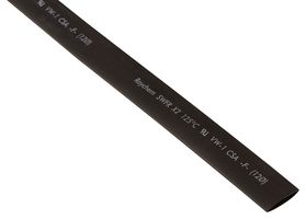 TE CONNECTIVITY X2-11.0-0-FSP-SM Heat Shrink Tubing, 2:1, 0.45 ", 11.4 mm, Black