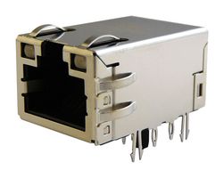 STEWART CONNECTOR SS-74810-001 Modular Connector, RJ45 Jack, 1 x 1 (Port), 8P8C, Cat6, Through Hole Mount