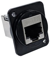 SWITCHCRAFT/CONXALL EHRJ45D6SB In-Line Adapter, Shld, Cat6, Adapter, In-Line, RJ45, RJ45, EH Series