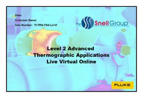 FLUKE TI-TRN-TSG-L2-VI Test Accessory, Level II, Infrared Thermography Course, Public Virtual, 4 Days