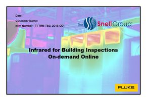 FLUKE TI-TRN-TSG-2D-B-OD Test Accessory, Infrared Thermography Course, On-Demand, 2 Days