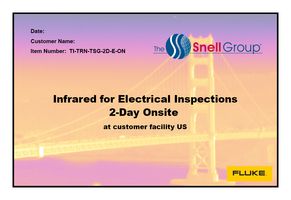 FLUKE TI-TRN-TSG-2D-E-ON Test Accessory, Infrared Thermography Course, On-Site, 2 Days