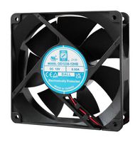 ORION FANS OD1238-24H3B Ventilador axial de CD, 24 V, Cuadrado, 120 mm, 38 mm, Rodamiento de bolas, 178 CFM