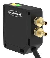 BANNER ENGINEERING QM42-DPS1-2Q Pressure Transmitter, Differential, Dual Radial Barbed, Same Side, -1 Inch-H2O, 1 Inch-H2O, 1/8"