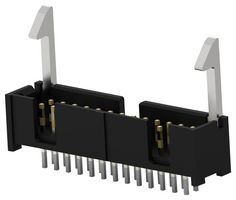 TE CONNECTIVITY - AMP 104128-5 Pin Header, Board-to-Board, 2.54 mm, 2 Rows, 26 Contacts, Through Hole Straight, AMP-LATCH Series