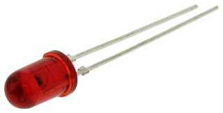 VISHAY TLHR5200 LED, Red, Through Hole, T-1 3/4 (5mm), 20 mA, 2 V, 625 nm