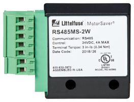 LITTELFUSE RS485MS-2W Accessory, Controller, RS-485 Communications Module, 24 VDC, 10mA
