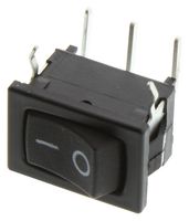 C&K COMPONENTS D501J12S2APQA Rocker Switch, On-None-On, SPDT, Non Illuminated, Through Hole, Black, D Series