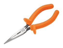 KLEIN TOOLS D203-7-INS INSUL PLIER, LONG NOSE SIDE CUT, 7.375"