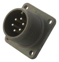AMPHENOL INDUSTRIAL MS3102E14S-6P Circular Connector, MIL-DTL-5015 Series, MS3102 Series, Box Mount Receptacle, 6 Contacts