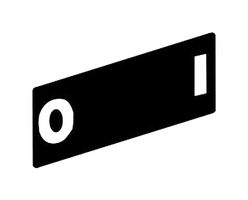 SCHNEIDER ELECTRIC ZBY02178 Legend Plate, Harmony XB4/XB5 Series Pushbutton Switches, 0.31" x 1.06", Black/White, Plastic