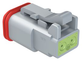 AMPHENOL SINE/TUCHEL AT06-2S-RD01 Automotive Connector Housing, Extended Shroud, Reduced Diameter Seal, AT Series, Plug, 2 Positions
