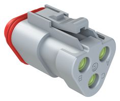 AMPHENOL SINE/TUCHEL AT06-3S-MM01 Connector Housing, End Cap, Reduced Seal, AT StructurePlus Series™, Plug, 3 Positions