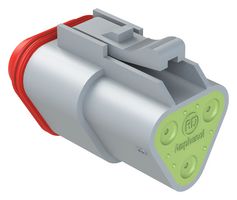 AMPHENOL SINE/TUCHEL AT06-3S-RD01 Automotive Connector Housing, Extended Shroud, Reduced Diameter Seal, AT Series, Plug, 3 Positions