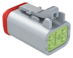 AMPHENOL SINE/TUCHEL AT06-4S-RD01 Automotive Connector Housing, Extended Shroud, Reduced Diameter Seal, AT Series, Plug, 4 Positions