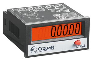 CROUZET 87622081 Totalizer, 8-Digit, 8 mm, LCD Display, 10 to 260 VAC, Solid State Input, PNP/NPN
