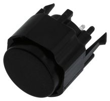 C&K COMPONENTS K12P BK 1.5 5N Tactile Switch, K12 Series, Top Actuated, Through Hole, Round Button, 500 gf, 100mA at 30VDC