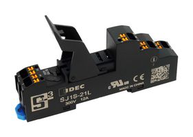 IDEC SJ1S-21L Relay Socket, 1 Pole, DIN Rail, Push In, 5 Pins, SJ Series