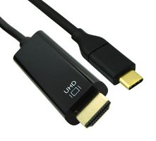BEL FUSE BC-HC006F Audio / Video Cable Assembly, HDMI Plug, USB 3.1 Type C Plug, 6 ft, 1.83 m, Black, BC Series
