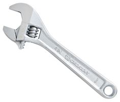 CRESCENT AC24BK Llave Ajustable, Apertura Máxima de Mandíbula 0.5", 4" L, Cromado, Acero de Aleación Forjado