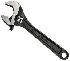 CRESCENT AT26BK Adjustable Wrench, 0.937" Max Jaw Opening, 6" L, Black Oxide, Heat Treated Forged Alloy Steel