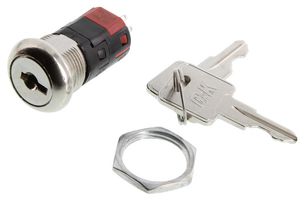 C&K COMPONENTS Y201132R203NQ Keylock Switch, On-On, DPDT, Y Series, 2 Position, Solder Lug, 4 A