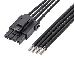 MOLEX 217466-1041 Cable Assembly, Ultra-Fit Receptacle to Free End, 4 Positions, 3.5 mm, 1 Row, 150 mm, 5.9 "