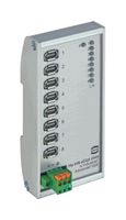 HARTING 24144080000 Interruptor, 8 Puertos, Industrial, Gigabit Ethernet no Gestionado, Rail DIN, 8 x RJ45