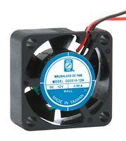 ORION FANS OD2510-12HB01A DC Axial Fan, 12 V, Square, 25 mm, 10 mm, Ball Bearing, 2.7 CFM