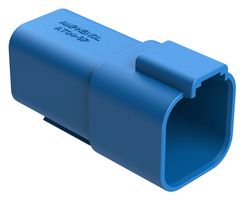 AMPHENOL SINE/TUCHEL AT04-6P-BLU Automotive Connector Housing, AT Series, Receptacle, 6 Positions