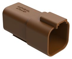 AMPHENOL SINE/TUCHEL AT04-6P-BRN Automotive Connector Housing, AT Series, Receptacle, 6 Positions