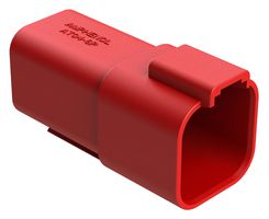 AMPHENOL SINE/TUCHEL AT04-6P-RED Automotive Connector Housing, AT Series, Receptacle, 6 Positions