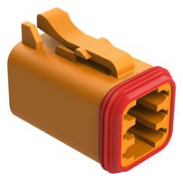 AMPHENOL SINE/TUCHEL AT06-6S-ORG Automotive Connector Housing, AT BoardLock Series™, Plug, 6 Positions