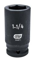 GEARWRENCH 84867 Impact Socket, 6 Point, 3/4" Drive, 1" AF, 3.543" L