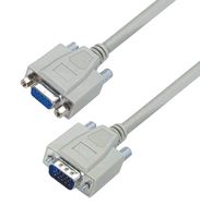 L-COM CHD15MF-1 Cable de Computadora, HD-15 Macho, HD-15 Receptáculo, 1 ft, 304.8 mm, Gris claro, CHD15MF Series