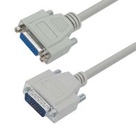 L-COM CHD26MF-1 Computer Cable, HD-26 Plug, HD-26 Receptacle, 1 ft, 304.8 mm, Light Gray, CHD26MF Series