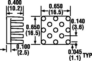 WAKEFIELD THERMAL D10650-40 Disipador de Calor, BGA, 16.5 mm, 10.21 mm, 16.5 mm
