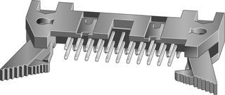 AMPHENOL COMMUNICATIONS SOLUTIONS 65823-055 Pin Header, Wire-to-Board, 2.54 mm, 2 Rows, 14 Contacts, Through Hole, FCI Quickie Series