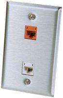 HUBBELL WIRING DEVICES SSF11 Faceplate, Faceplate, Audio/Video Keystone Connectors and XCELERATOR Jacks, 1