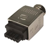 HARTING 09354330401 Heavy Duty Connector, Han PushPull(V14) Series, Cable Mount, Plug, 5 Contacts, Pin, 1 Rows