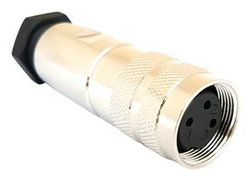 BULGIN LIMITED PXMBNI16FBF06ASCPG9 Sensor Connector, Buccaneer M16 Series, M16, Plug, 6 Contacts, Solder Socket, Straight Cable Mount
