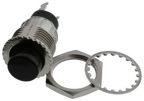 C&K COMPONENTS 8532T1ZQE2 Pushbutton Switch, 8500 Series, 11.91 mm, SPST-NO, Off-(On), Round, Black