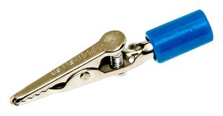 MUELLER ELECTRIC BU-60H-6 ALLIGATOR CLIP, 7.9MM, 10A, BLUE