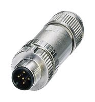 PHOENIX CONTACT 1424670 Sensor Connector, DeviceNet Series, M12, Plug, 5 Contacts, Screw Pin, Straight Cable Mount