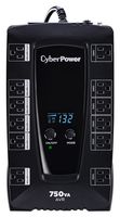 CYBER POWER SYSTEMS AVRG750LCD Uninterruptible Power Supply (UPS), 12 Outlets, 750VA / 450W, 148 V, 120 VAC, 2.5 min