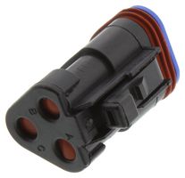 TE CONNECTIVITY - DEUTSCH DT06-3S-EP10 Automotive Connector Housing, DT Series, Plug, 3 Positions, AMP DT Series Size 16 Socket Contacts
