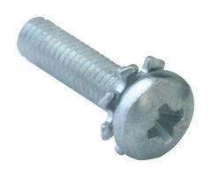 TR FASTENINGS M312PRSTEXZ100- Machine Screw, Washer, M3, 12 mm, Steel, Bright Zinc, Pan Head Pozidriv