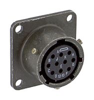 ITT CANNON MS3112E12-10S Circular Connector, MIL-DTL-26482 Series I, MS3112 Series, Box Mount Receptacle, 10 Contacts
