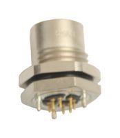 TE CONNECTIVITY 2232331-1 Sensor Connector, M12, Receptacle, 8 Contacts, Solder Socket, Straight Panel Mount