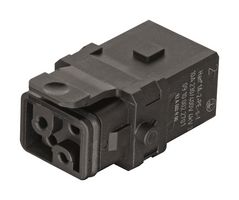 HARTING 09100022701 Heavy Duty Connector, Han Series, Insert, 2+PE Contacts, 1A, Receptacle, Screw Socket